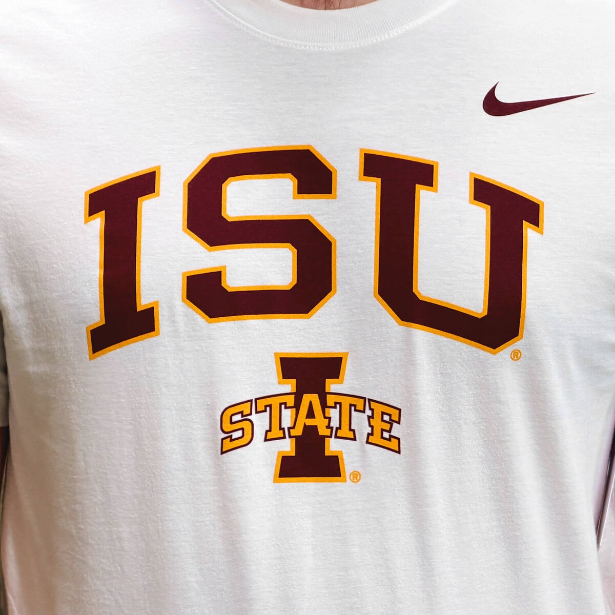 Nike ISU Sail Short Sleeve T-Shirt design close up